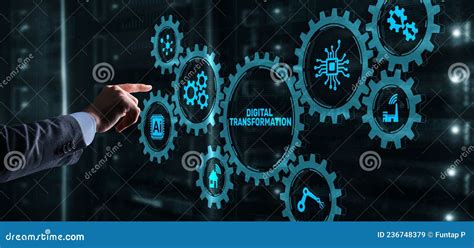 Digital Transformation And Digitalization Technology Concept On