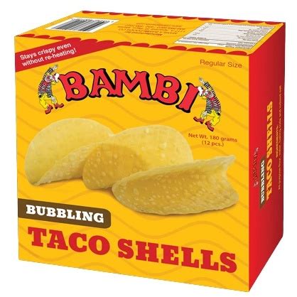 Bambi Bubbling Taco Shells Pcs G Shopee Philippines