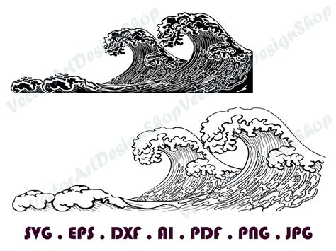 Waves Svg 1 Waves Svg Ocean Svg Sea Svg Waves Clipart Waves Files