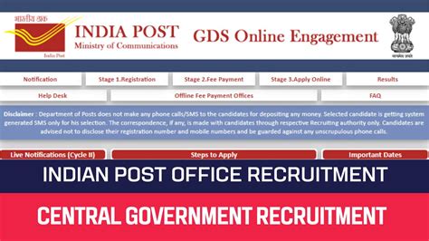 India Post Office Recruitment 2023 30000 GDS Posts Latest Tamil Nadu