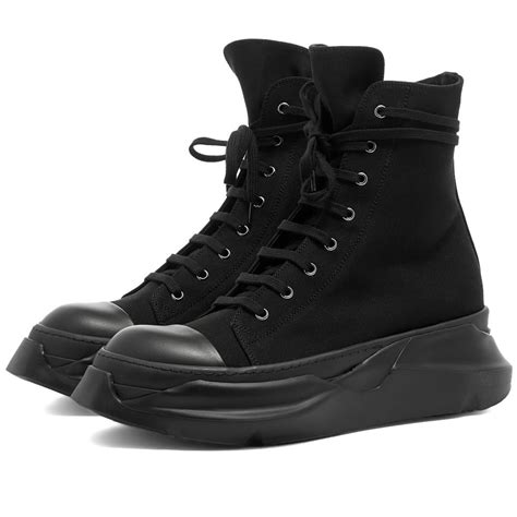 Rick Owens Drkshdw Abstract Hi Twill Sneaker Black End Us