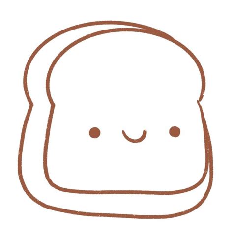 How To Draw A Kawaii Toast Draw Cartoon Style