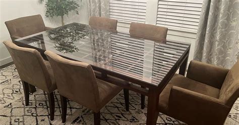 Beautiful Glass Dining Table With 6 Chairs For 170 In Frisco Tx For