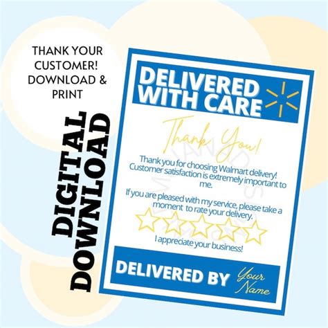 Spark Driver Customer Thank You Cards Etsy