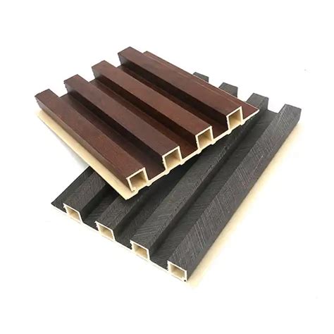 Vertical Wpc Fluted Wall Panels Exterior Co Extrusion Wood Plastic