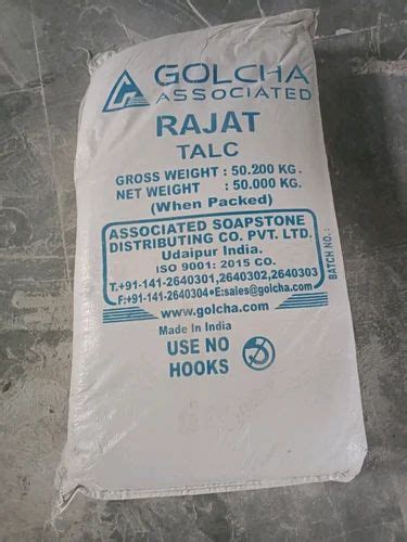 For Soap Making Powdered 50kg Rajat Talc Powder Industrial Grade At