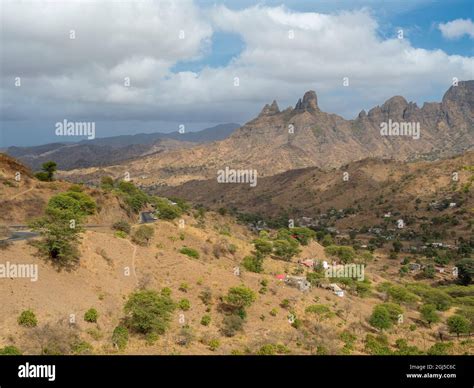 Landscape West Of Assomada Somada Santiago Island Cape Verde In The