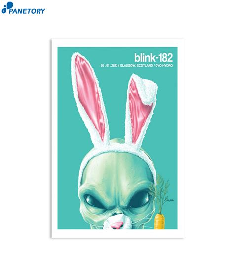 Blink 182 Ovo Hydro Glasgow Scotland September 1 2023 Poster 2024