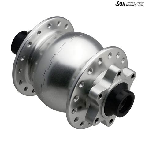 SON 28 15 110 Disc Dynamo Front Hub Silver