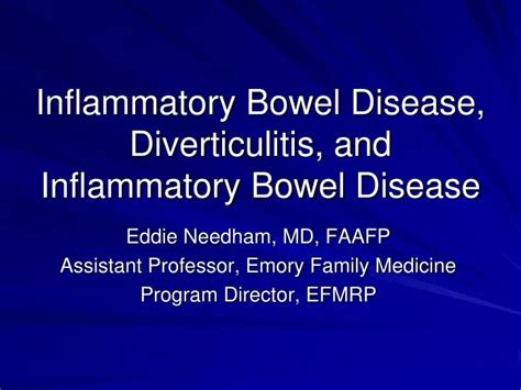 Ppt Inflammatory Bowel Disease Diverticulitis And Inflammatory Bowel Disease Powerpoint