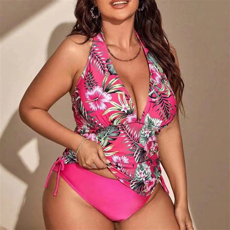 Snowsong Plus Size Swimsuit For Women 2024 Hot Womens Floral Print