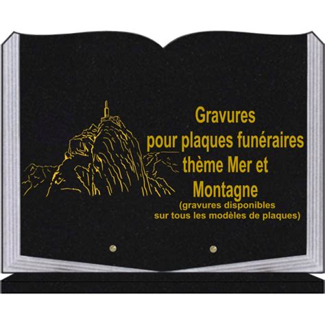 Plaque Fun Raire X Livre Sur Socle Granit Mer Et Montagne