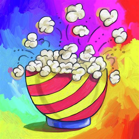 Pop Art Popcorn Bowl Digital Art By Howie Green Fine Art America