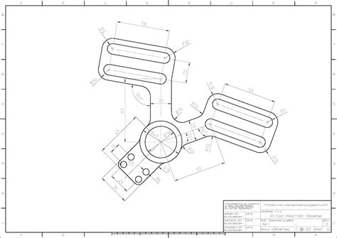 오토캐드연습도면 2d Cad Drawing Practice 325 Tutorial Gambar Teknik