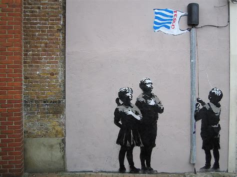 Street Art By Banksy London United Kingdom Street Art And