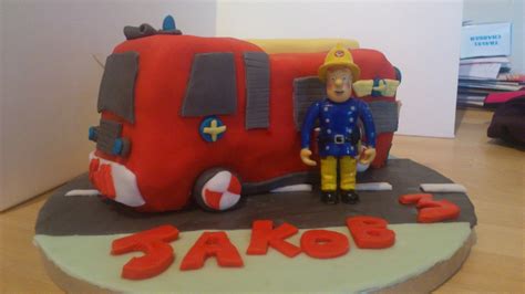 Fireman Sam Engine Cake - CakeCentral.com