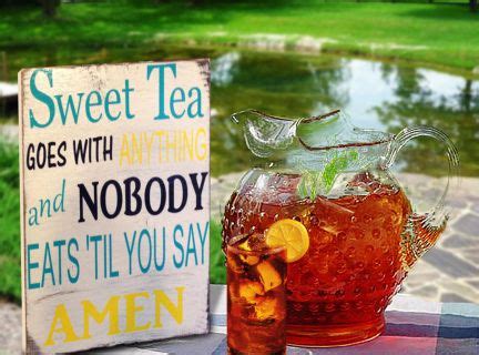 Sweet Tea Goes With Anything Wood Sign Sweet Tea Lover Gift Summer