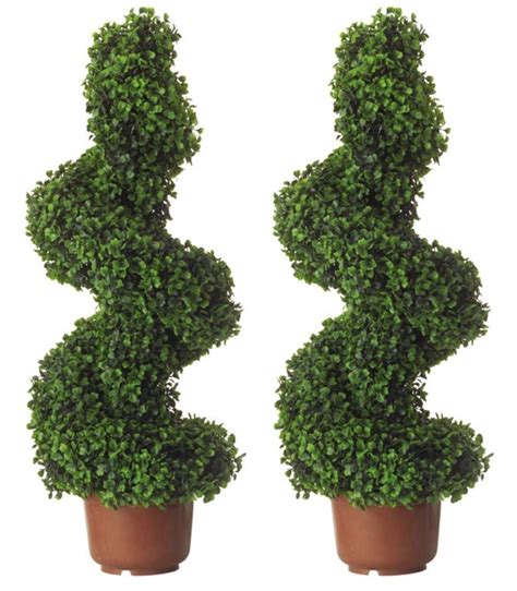 Wonderful Artificial Spiral Topiary Plants Expanding Leaf Trellis