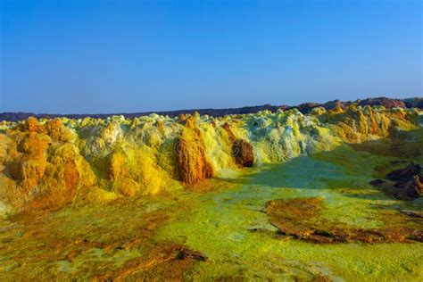 Dallol Landscape, Danakil Desert, Ethiopia Stock Photo - Image of heat ...