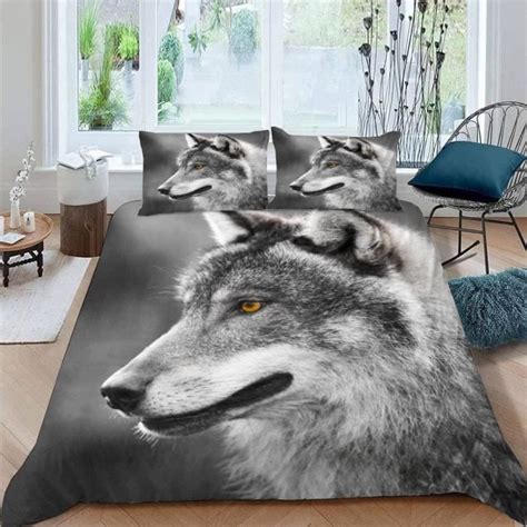 D Microfibre Housse De Couette Loup X Cm Personnes Pi Ces