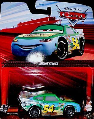 Disney Pixar Cars Johnny Blamer Faux Wheel Drive Metal Red Card