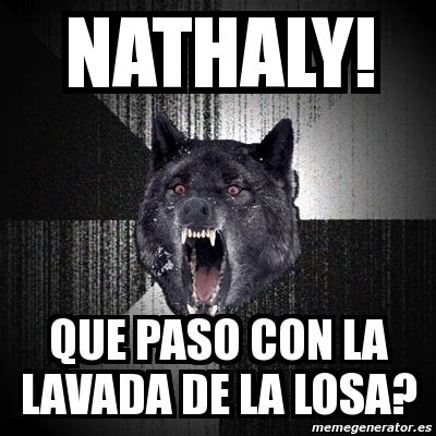 Meme Insanity Wolf Nathaly Que Paso Con La Lavada De La Losa