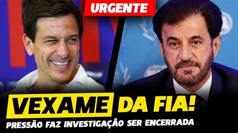 URGENTE FIA CEDE À PRESSÃO E ENCERRA INVESTIGAÇÃO CONTRA CASAL WOLFF