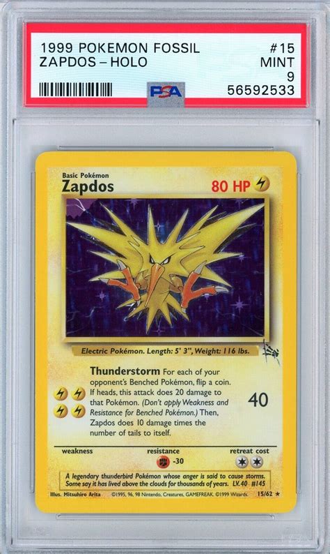 Psa Now Recognizes Corrected Foil Fossil Zapdos Collecting Elite