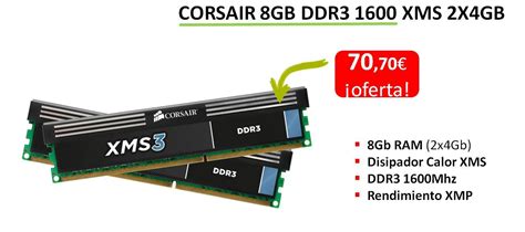 Memoria RAM CORSAIR 8GB DDR3 PC1600 http://www.appinformatica.com ...