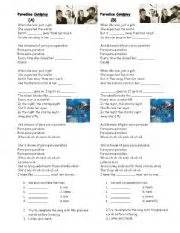 Coldplay Paradise ESL Worksheet By Crisj