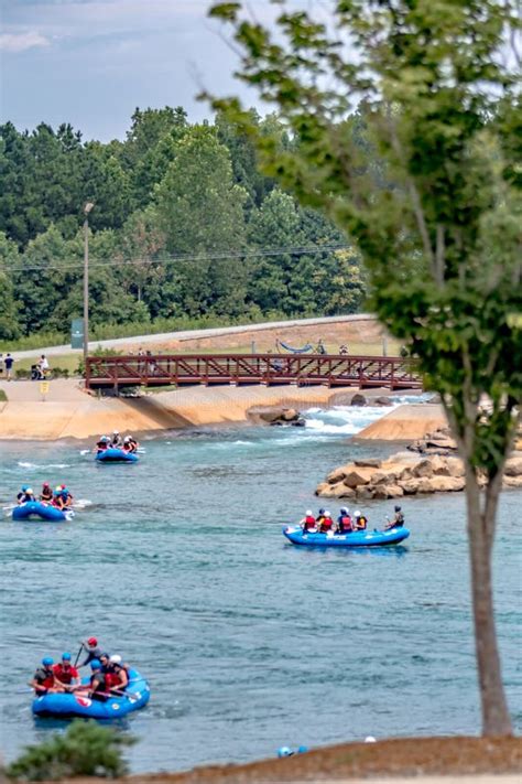 Whitewater Rafting Action Sport at Whitewater National Center in Charlotte Nc Editorial Stock ...