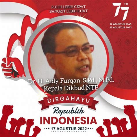 Kepala Dikbud Ntb Dr H Aidy Furqan S Pd M Pd Mengucapkan