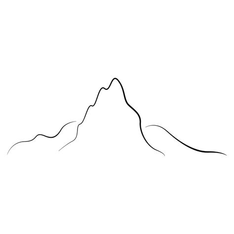 Premium Vector Mountain Line Art Silhouette Logo Vector Illustration