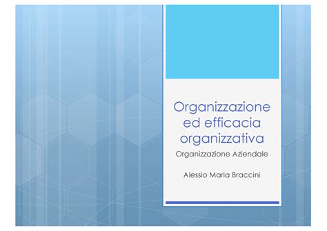 OA S0101b Cap 1 Concetti Introduttivi Organizzazione Ed Efficacia