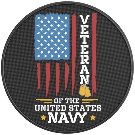 Veteran Of The United States Navy Tire Cover Four Wheel Covers