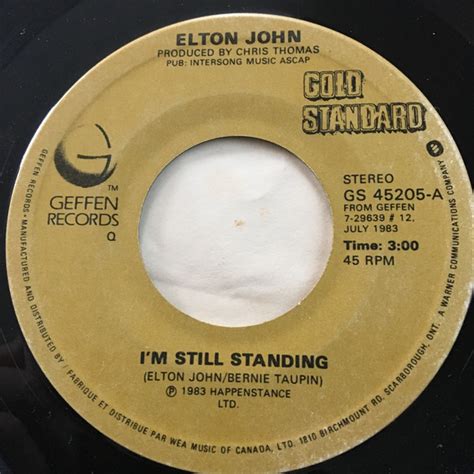 Elton John – I'm Still Standing – Vinyl (7", 45 RPM, Single), 1984 ...