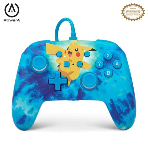 Manette Switch Filaire Avec Palette Pokémon Blue Pikachu Pokémoms