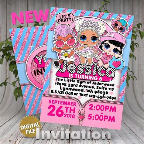 Lol Surprise Dolls Birthday Invitation Lol Suprise Invitation Lol