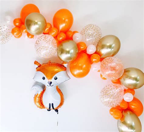 Balloon Garland Fox 1st Birthday Woodland Balloons Woodland Baby