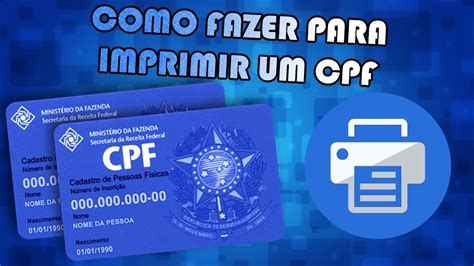 COMO IMPRIMIR CPF ONLINE Como Fazer Fácil YouTube