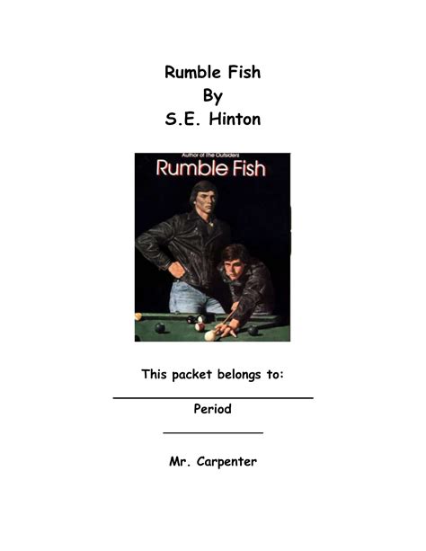 Rumble Fish Novel Summary 5
