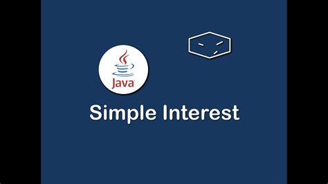 Simple Interest In Java Youtube