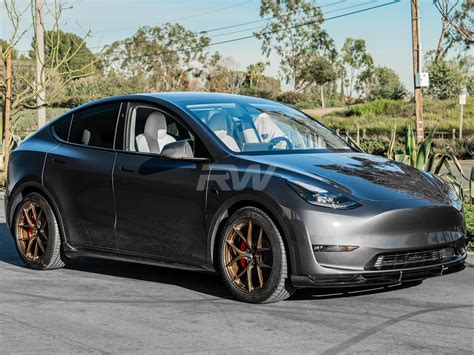 Tesla Model Y Dtm Dry Carbon Fiber Front Lip Spoiler