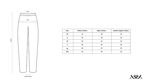 Pants Size Chart – Hassu's