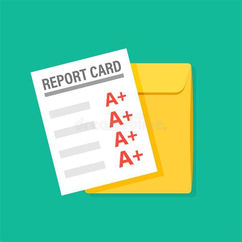 A And B Report Card Illustration Stock Vector Illustration Of Grade Education 209279368