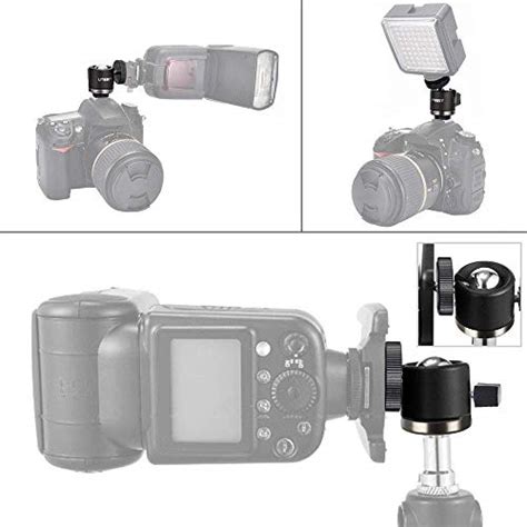 UTEBIT Mini Tripod Head Ball Head With 1 4 Hot Shoe Adapter 360 Rotatable Ball Head Hot Shoe