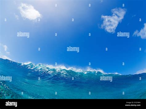 Blue Ocean Wave Stock Photo Alamy