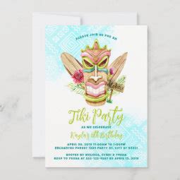 Tiki Party Invitations | Zazzle