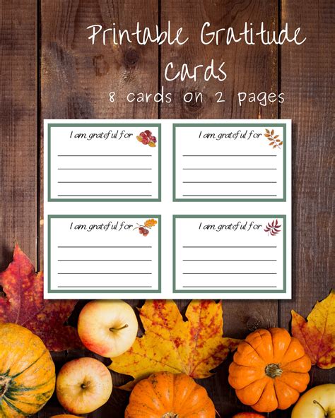 Printable Gratitude Cards Thanksgiving Printable - Etsy