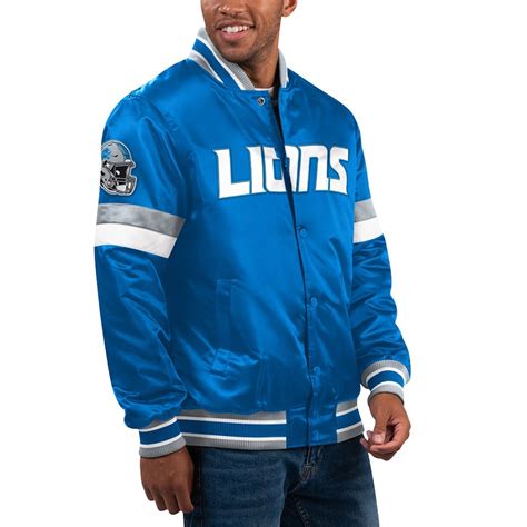 Starter Blue Detroit Lions Varsity Jacket Jacketpop